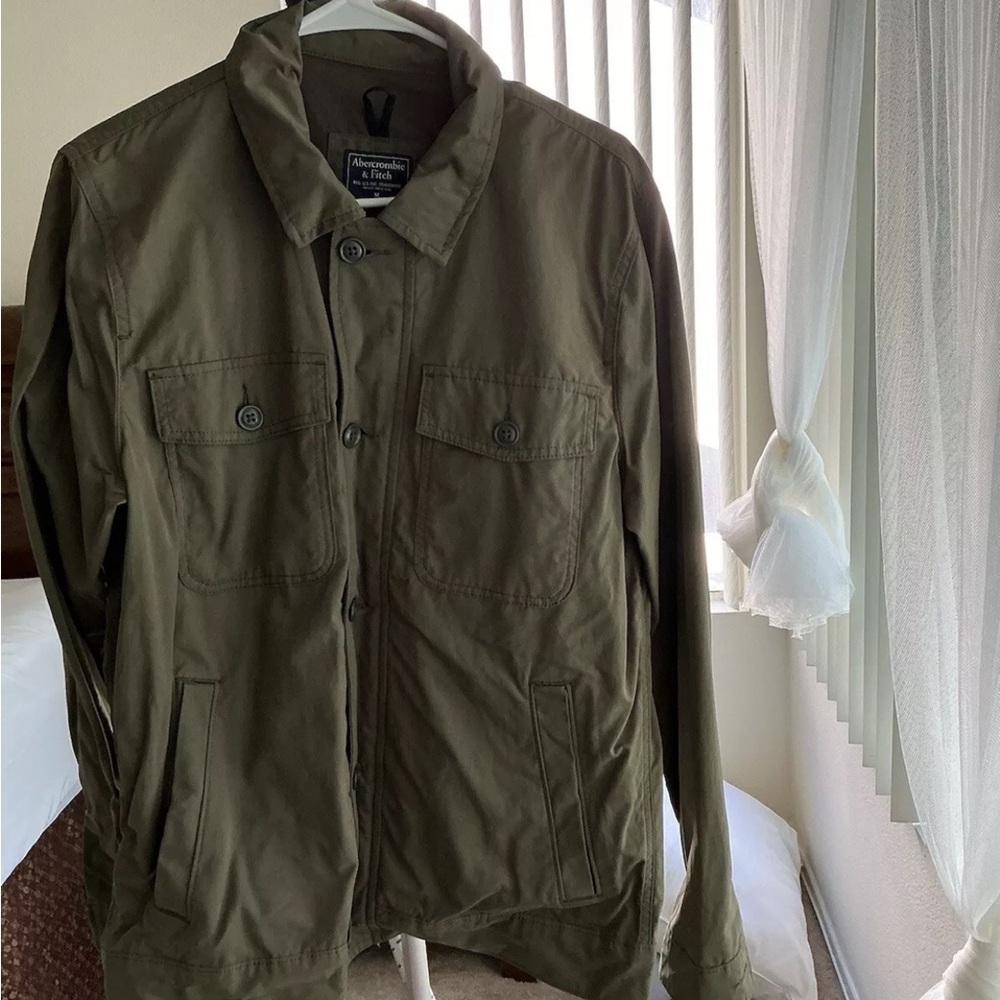 Abercrombie & Fitch Men's Olive Jacket